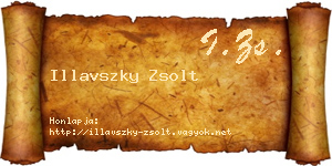 Illavszky Zsolt névjegykártya